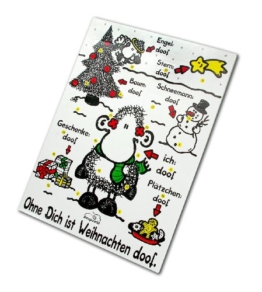 Sheepworld Adventskalender "Ohne Dich ist Weihnachten doof", 1er Pack (1 x 75 g) -